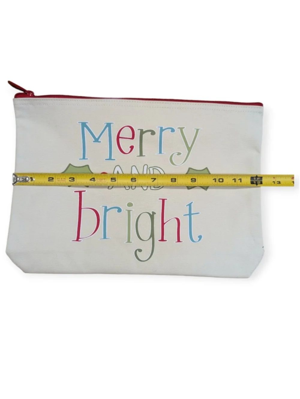 Thirty-One Merry Bright Zip Pouch Cosmetic Bag NWT